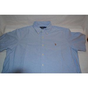 RALPH LAUREN OXFORD BLUE DRESS SHIRT IN SIZE XL